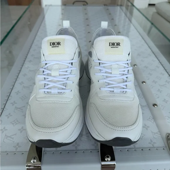Dior B25 Runners White Logo Sneakers 10US
